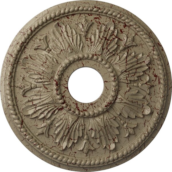 Ekena Millwork Edinburgh Medallion (Canopies up to 5 1/8"), 18 1/8"OD x 3 1/2"ID x 2 3/4"P, Gobi Desert Crackle CM18ED1GDC - main